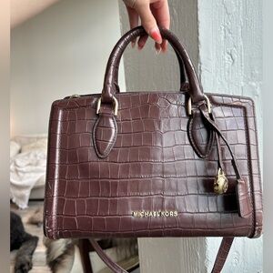 Michael kors hand bag. Deep chocolate.